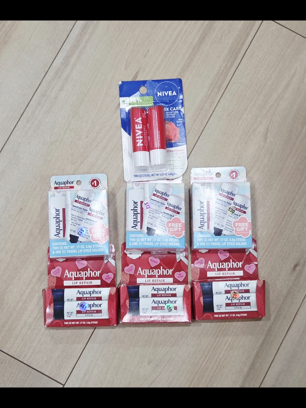 Aquaphor Lip Repair & Nivea Lip Balm Bundle~ 14 Total Lip Care Sticks